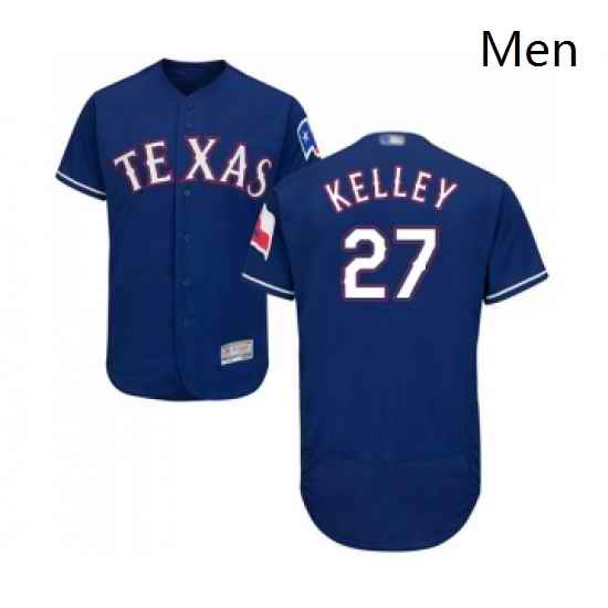 Mens Texas Rangers 27 Shawn Kelley Royal Blue Alternate Flex Base Authentic Collection Baseball Jersey